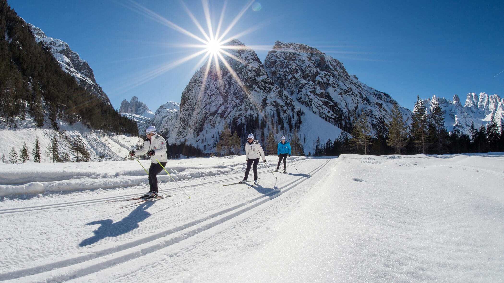 Langlaufen im Pustertal - 5 Sterne Hotel Mirabell Dolomites in Olang