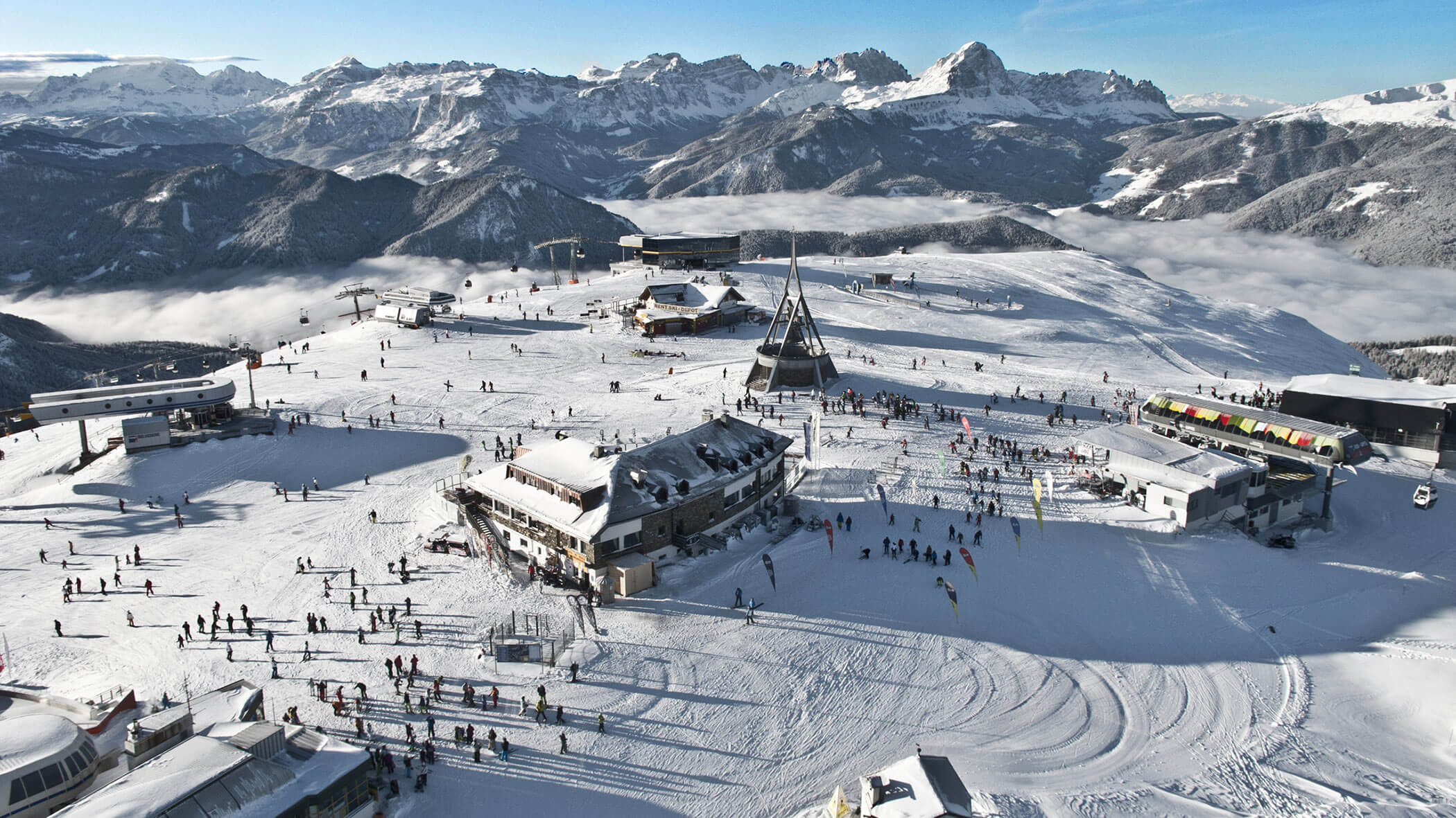 Kronplatz von oben - 5 Sterne Hotel Mirabell Dolomites in Olang