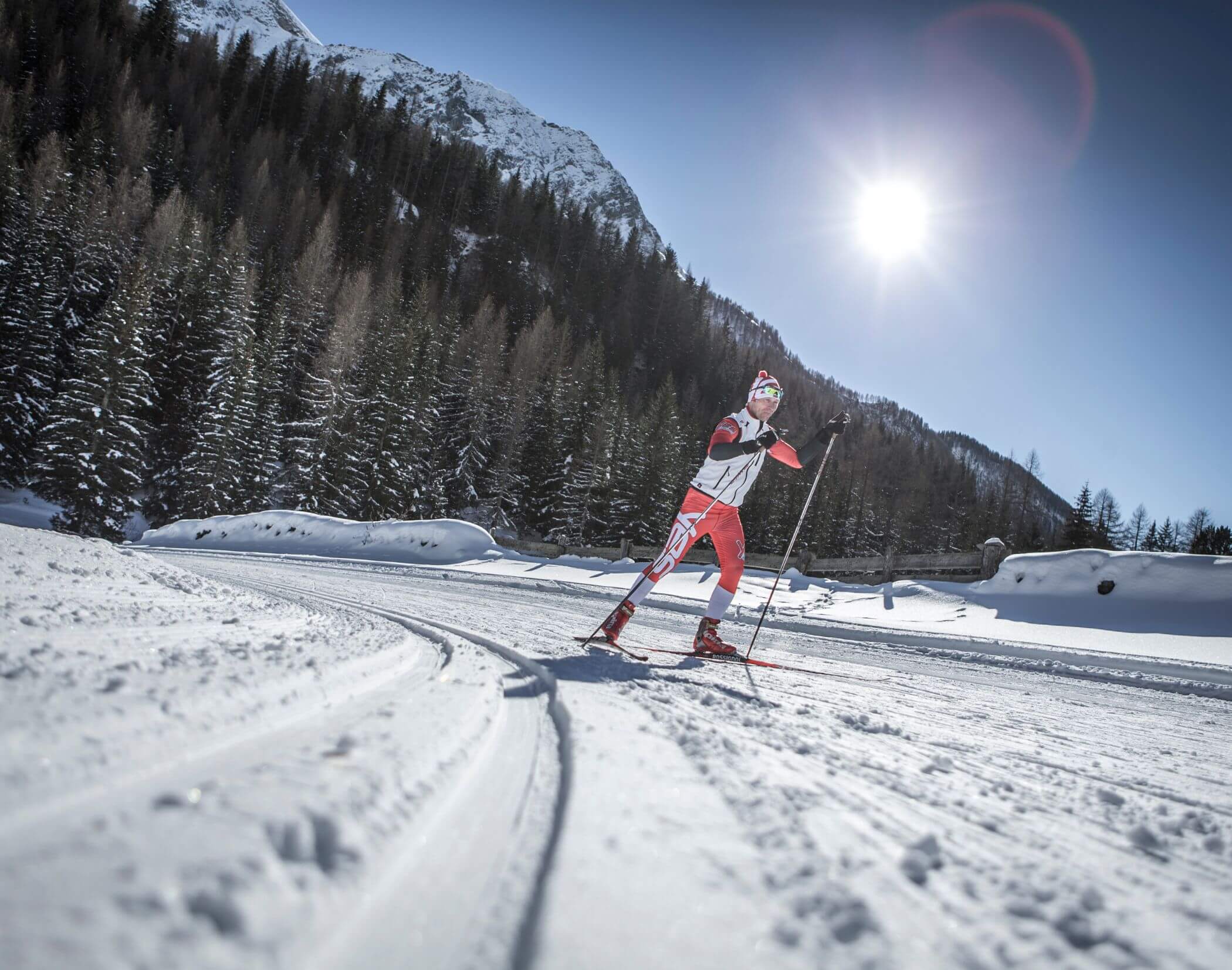 Langlaufloipe - 5 Sterne Hotel Mirabell Dolomites in Olang