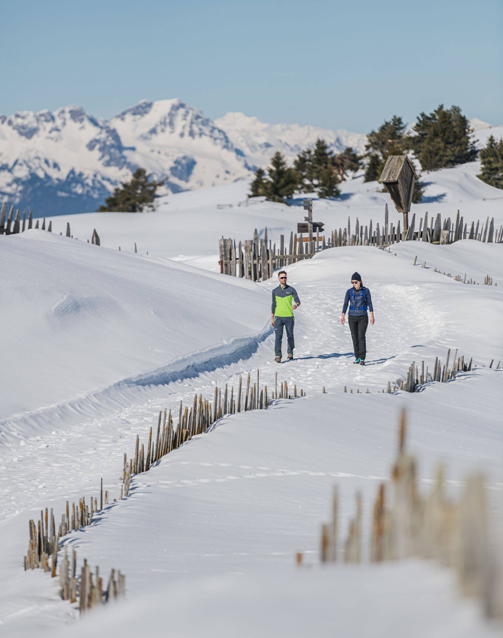Winterwanderung Rodenecker Alm - 5 Sterne Hotel Mirabell Dolomites in Olang