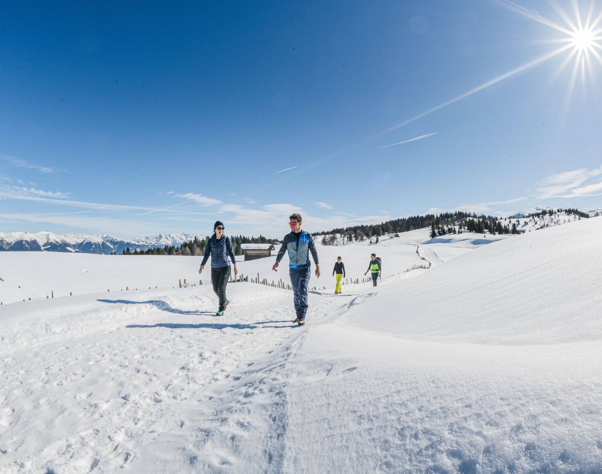 Winterwandern in den Dolomiten - 5 Sterne Hotel Mirabell Dolomites in Olang