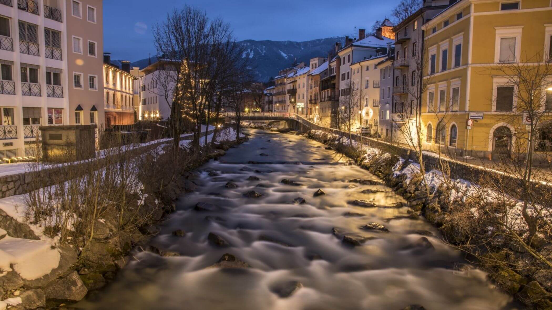 Fluss in Bruneck im Winter - 5 Sterne Hotel Mirabell Dolomites in Olang