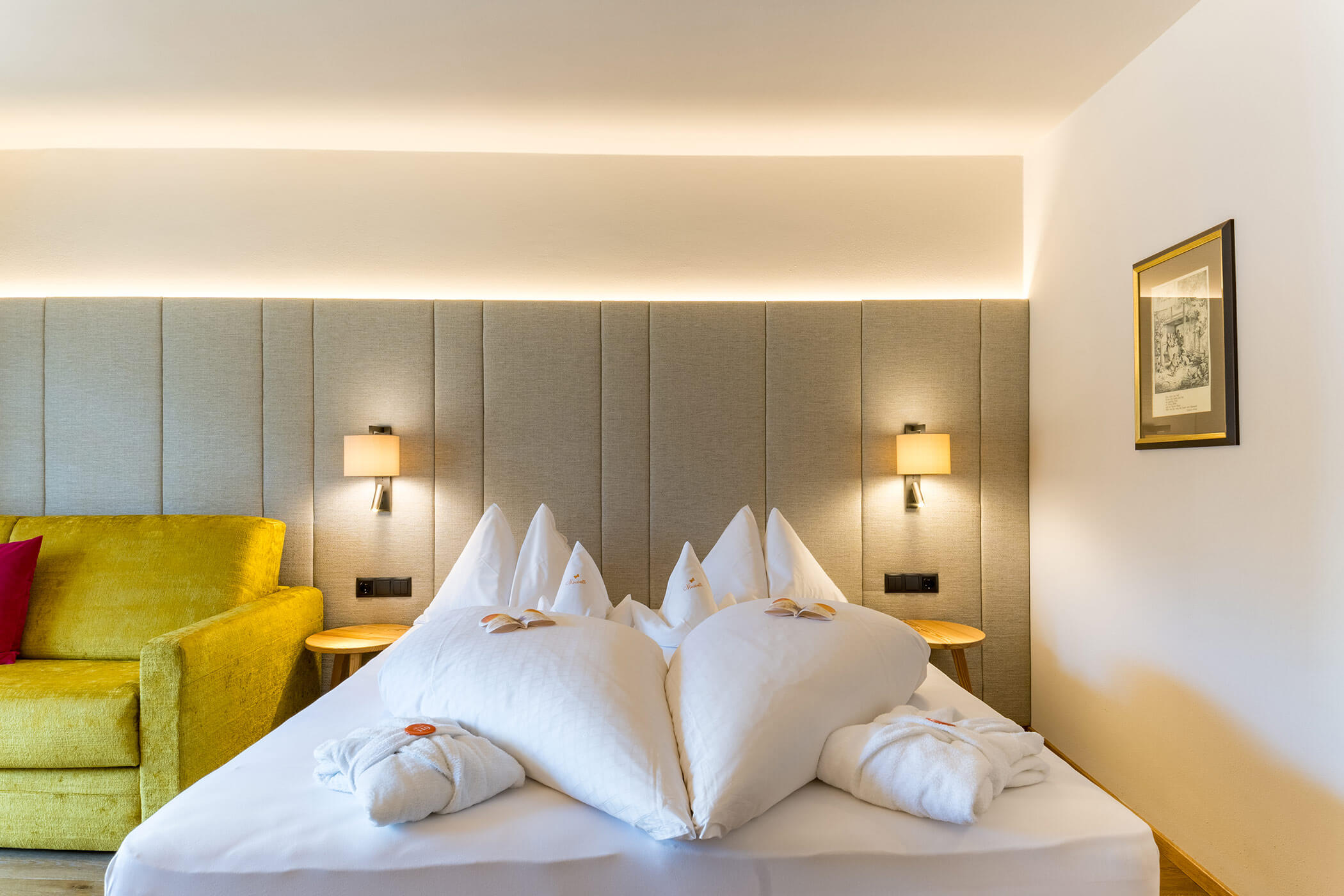 Letto matrimoniale - Camera Garten Flair - Hotel Mirabell Dolomites 5 stelle a Valdaora