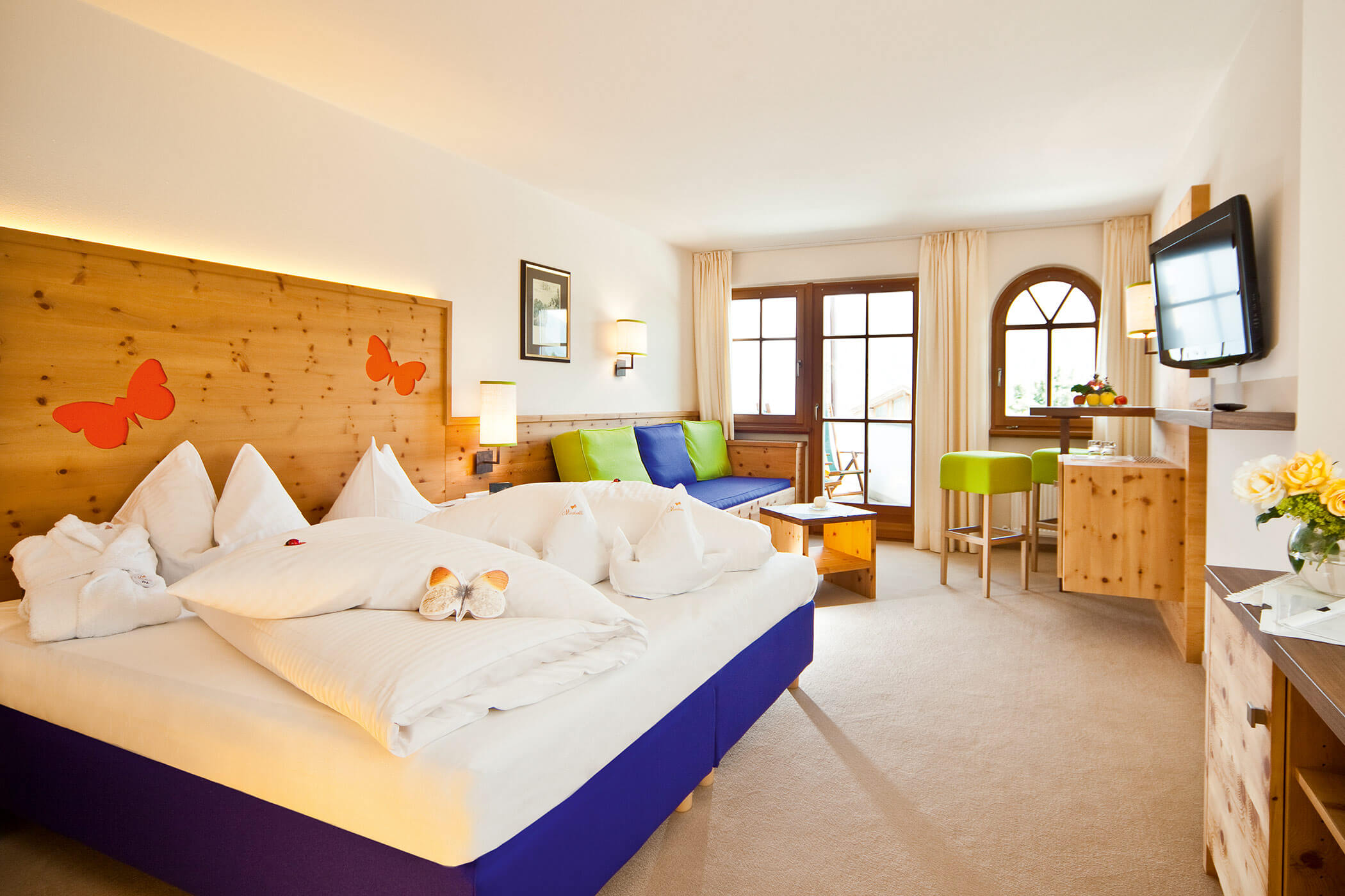 Schlafen - Zimmer Morgentau - 5 Sterne Hotel Mirabell Dolomites in Olang